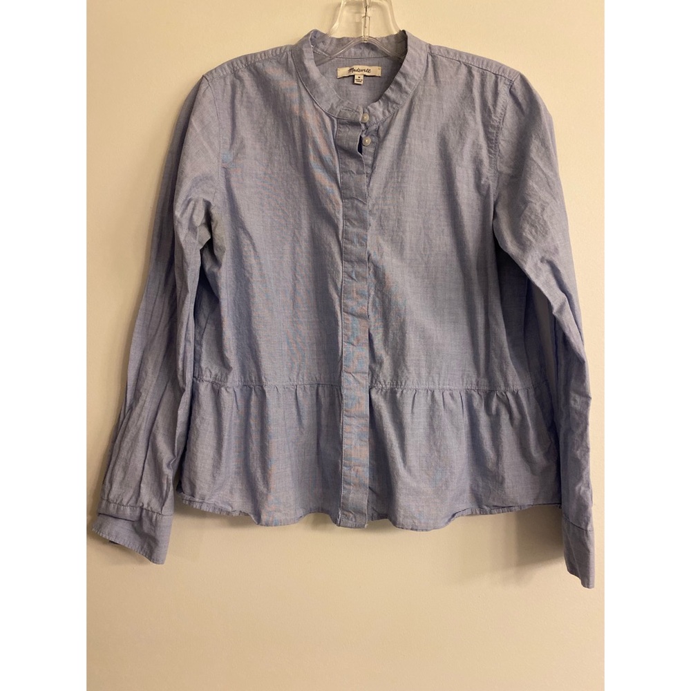 Madewell women’s chambray peplum button down